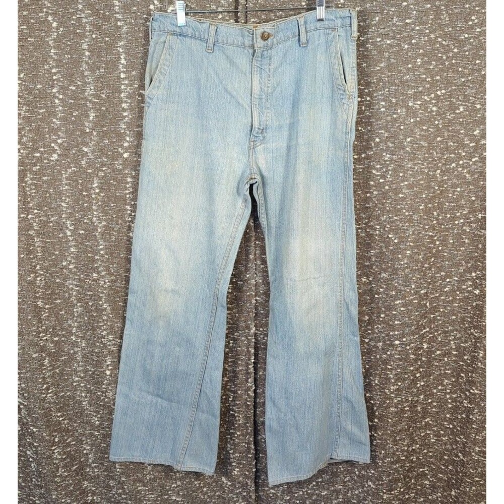 Vintage 70's Levi's Orange Tab Flare/Bootcut Light Wash Jeans Slash‎ Pocket